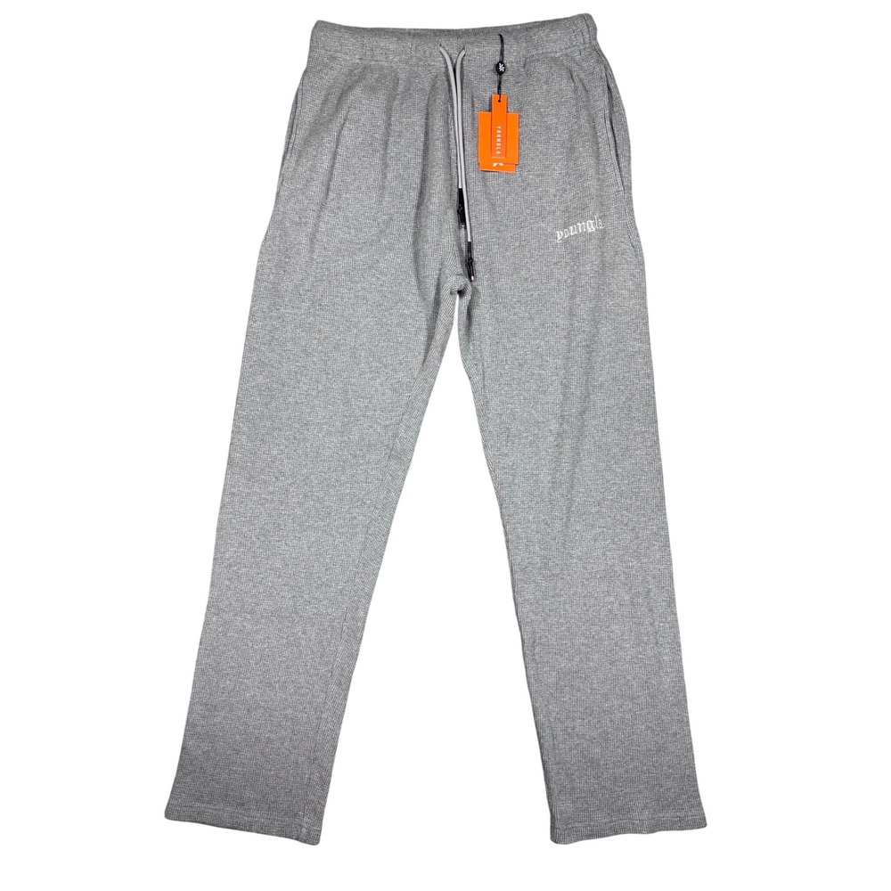 YoungLA 230 Waffle Joggers Mens Medium Grey 100% Cotton Sweatpants YLA2597 NWT